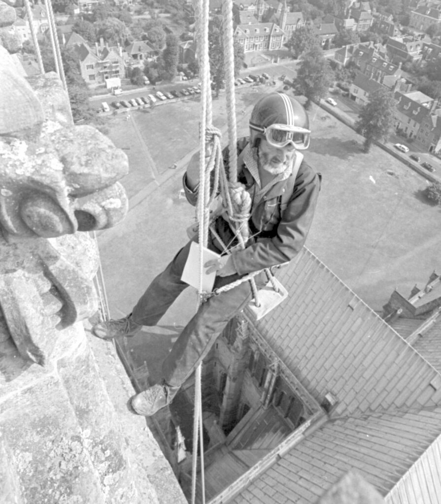 Roy Spring on Salisbury Cathedral Spire