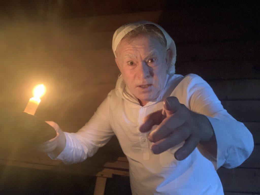 The ghost of Sir John Slade portrayed by actor Tim Lowe