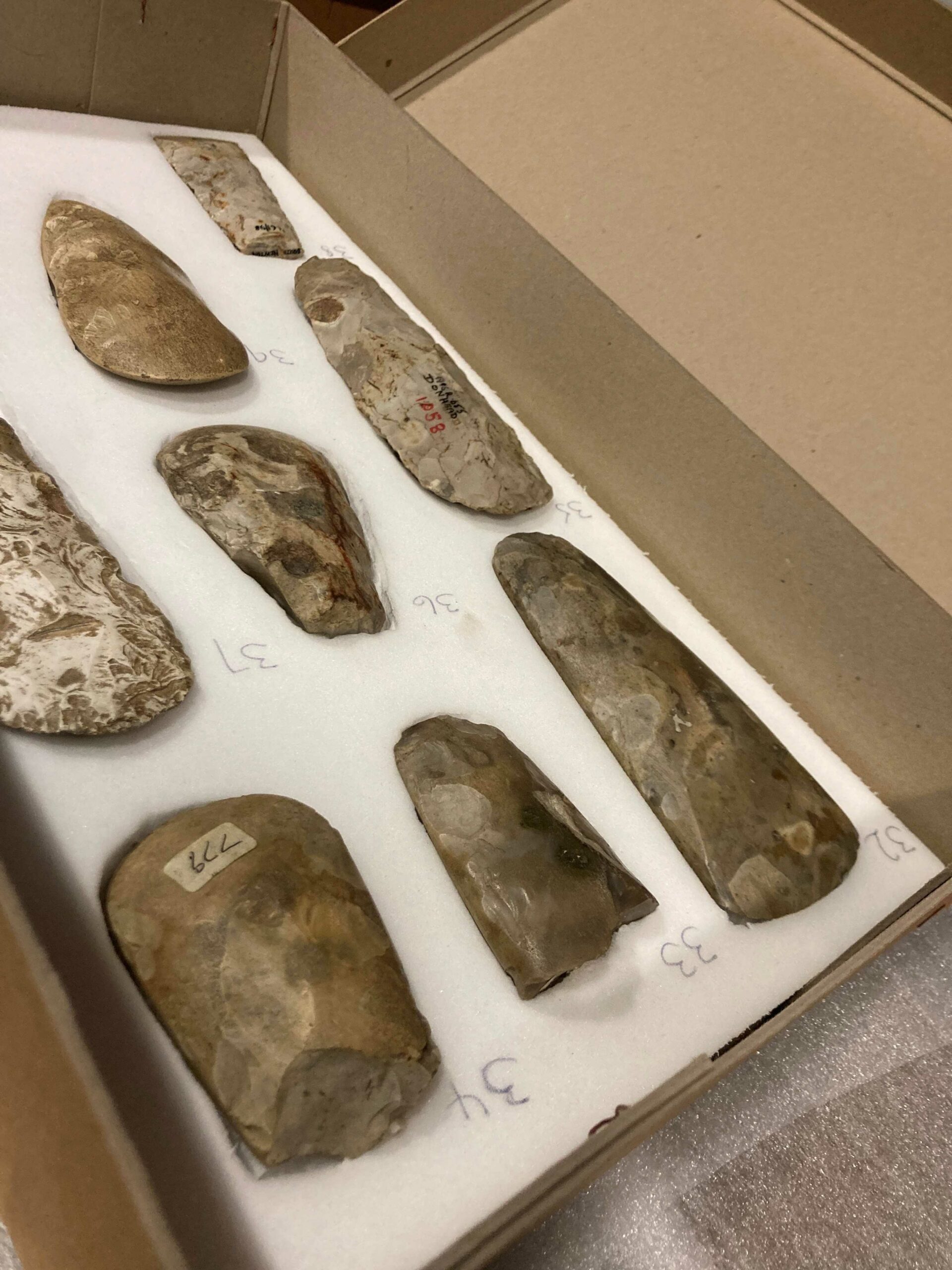 Box of flint axe heads