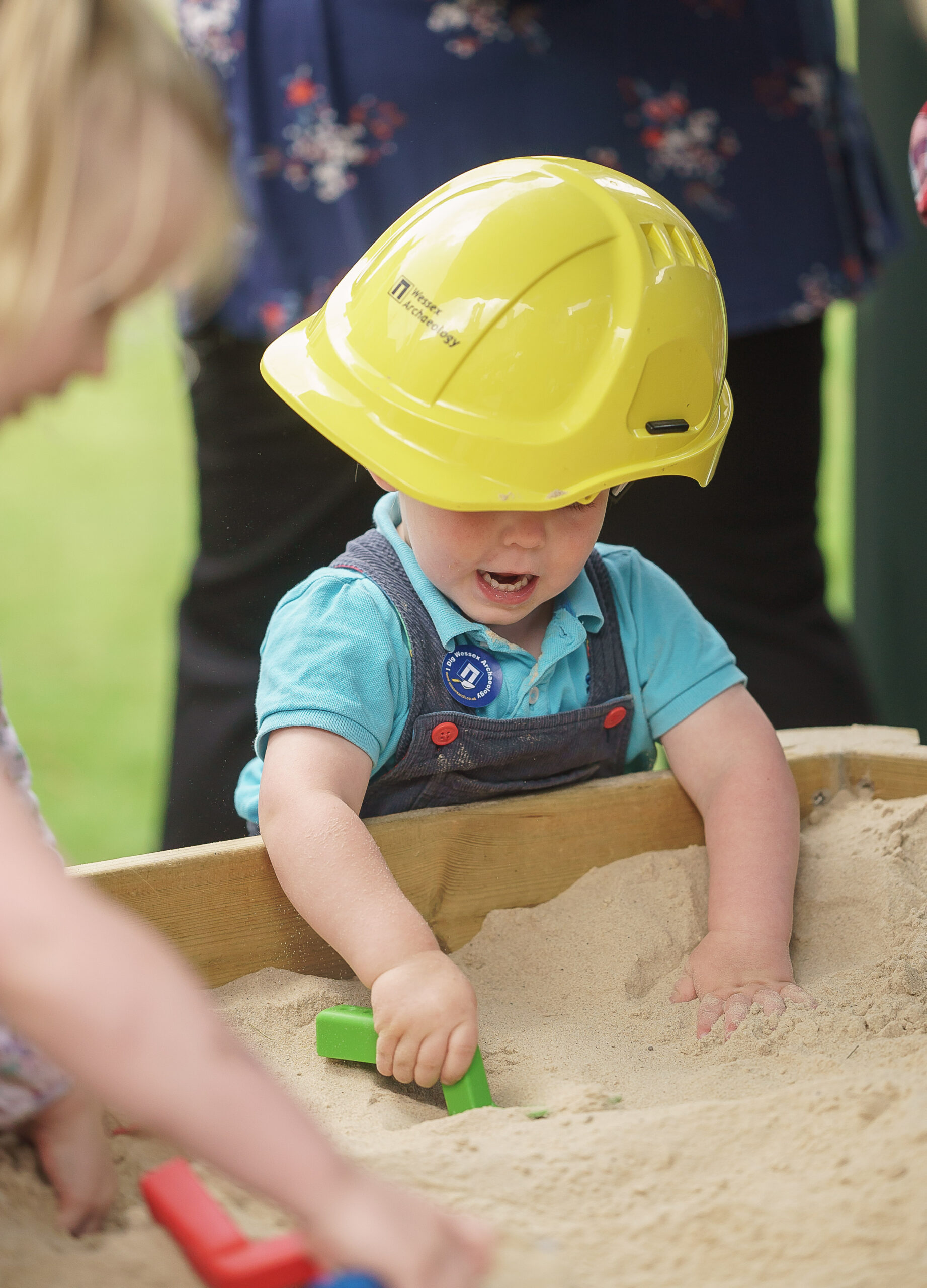 A child digging