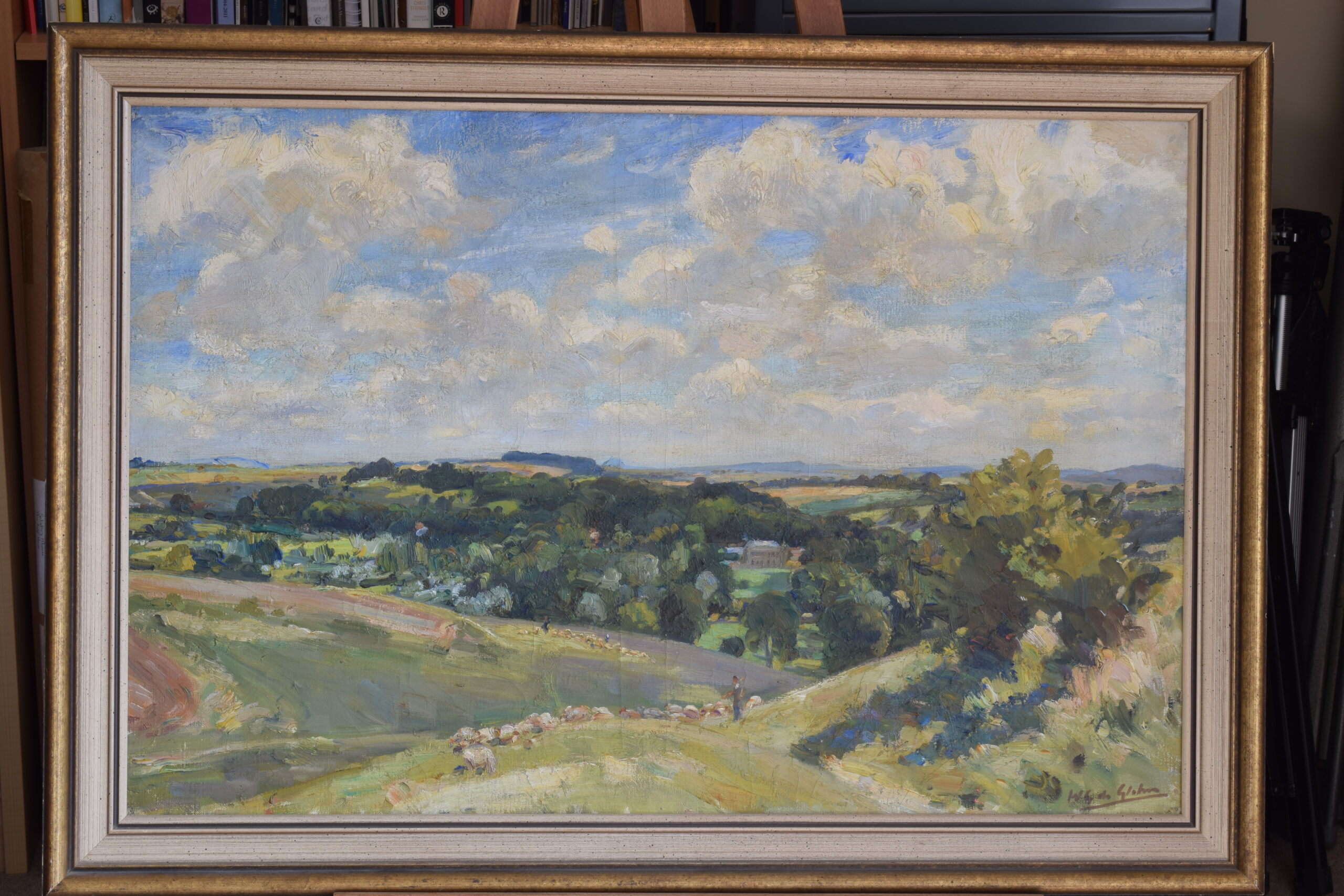 Little-Durnford-from-Camp-Hill-by-W-G-de-Glehn